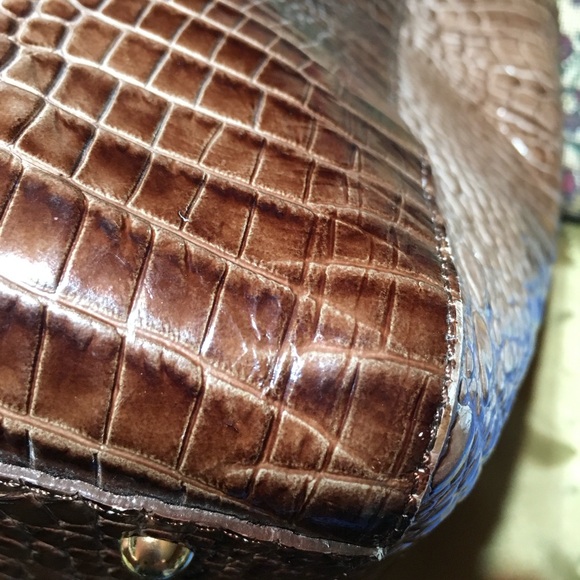 Brahmin Melbourne Large Tote Shoulder Handbag Gold Tone Hardware 18” Top - Picture 7 of 15